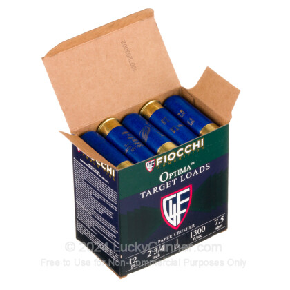 Large image of Cheap 12 Gauge Ammo For Sale - 2-3/4” 1oz. #7.5 Shot Ammunition in Stock by Fiocchi Paper Crusher - 25 Rounds