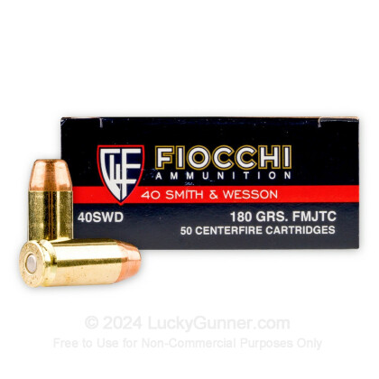 Large image of 40 SW - 180 gr FMJ - Fiocchi - 50 Rounds