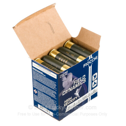 Large image of Premium 12 Gauge Ammo For Sale - 3” 1-3/4oz. #5 Shot Ammunition in Stock by Fiocchi High Velocity - 25 Rounds