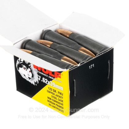 Bulk 7.62x39 Ammo For Sale - 122 Grain FMJ Ammunition in Stock by Wolf  Copper Jacket - 1000 Rounds