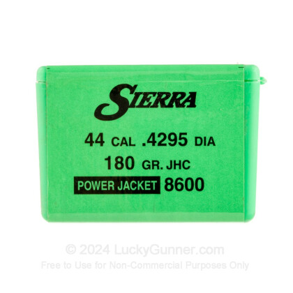 Large image of Bulk 44 Special (.429) Bullets for Sale - 180 Grain JHP Bullets in Stock by Sierra - 100