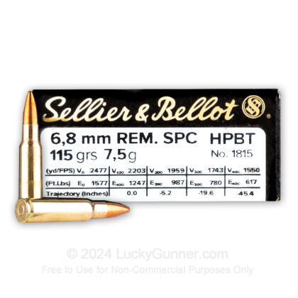 Image 1 of Sellier & Bellot 6.8 Remington SPC Ammo