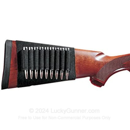 Large image of Buttstock Cartridge Holder - Universal Rifle Fixed Stock - GunMate - Black For Sale