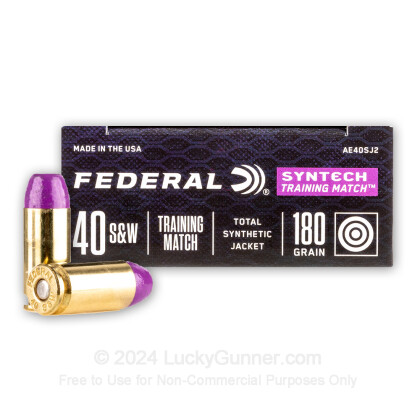 Premium 40 S&W Ammo For Sale - 180 Grain Total Synthetic Jacket FN ...
