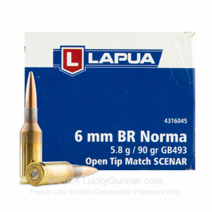 Image 1 of Lapua 6mm B.R. Norma Ammo