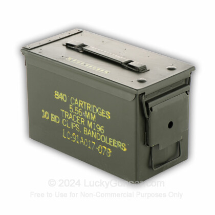 Large image of Surplus Ammo Can - M196 - Green - Like New - Lake City For Sale