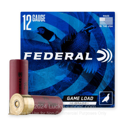 Bulk 12 Gauge Ammo For Sale - 2-3/4” 1-1/4oz. #7.5 Shot Ammunition in Stock  by Federal Game Load Upland Hi-Brass - 250 Rounds