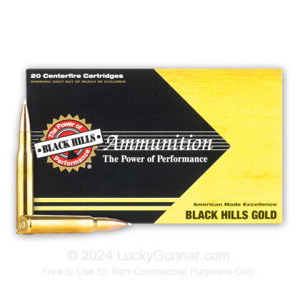 Large image of Premium 30-06 Ammo For Sale - 180 Grain TSX Ammunition in Stock by Black Hills Gold - 20 Rounds