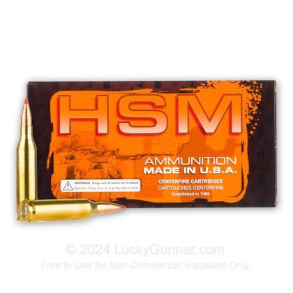 Large image of Premium 243 Ammo For Sale - 75 Grain V-MAX Ammunition in Stock by HSM Varmint - 20 Rounds