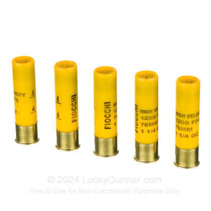 Large image of Cheap 20 Gauge Ammo For Sale - 3” 1-1/4oz. #4 Shot Ammunition in Stock by Fiocchi - 25 Rounds