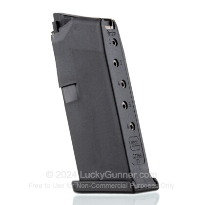Large image of Factory Glock 9mm Luger G43 Generation 4 Magazine For Sale - 6 Rounds