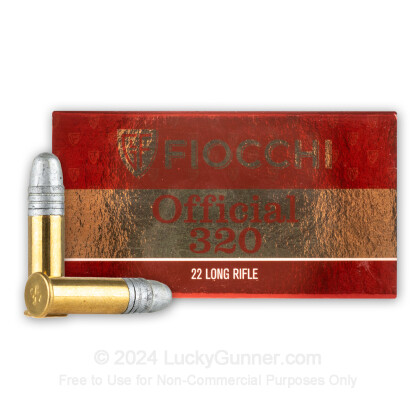 Large image of Cheap 22 LR Ammo For Sale - 40 Grain LRN Ammunition in Stock by Fiocchi - 50 Rounds