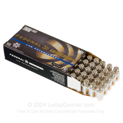 Duty 9mm Ammo For Sale - 147 gr JHP - Federal LE HST Ammunition In Stock