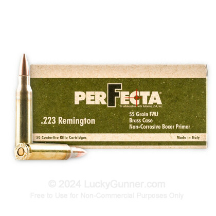 Large image of Bulk 223 Rem Ammo For Sale - 55 Grain FMJ Ammunition in Stock by Fiocchi PerFecta - 1000 Rounds