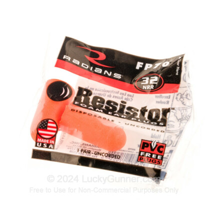 Large image of Cheap Ear Plugs For Sale - Foam 32 NRR Earplugs in Stock by Radians Safety  - 1 Pair