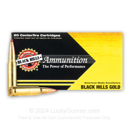 Large image of Premium 308 Ammo For Sale - 178 Grain ELD-X Ammunition in Stock by Black Hills Gold - 20 Rounds