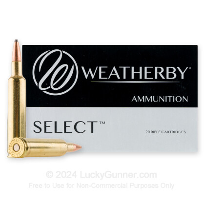 Large image of Premium 257 Weatherby Mag Ammo For Sale - 100 Grain InterLock Ammunition in Stock by Weatherby - 20 Rounds