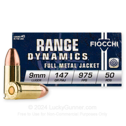 Large image of 9mm - 147 gr FMJ - Fiocchi - 50 Rounds