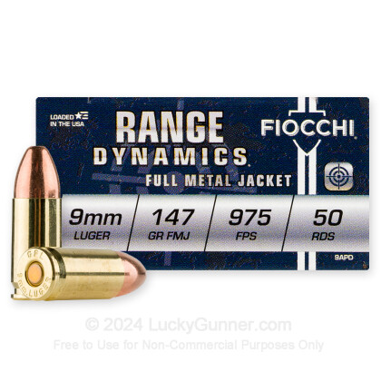 Large image of 9mm - 147 gr FMJ - Fiocchi - 50 Rounds