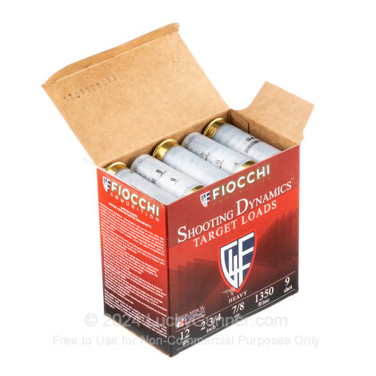 Large image of Cheap 12 Gauge Ammo For Sale - 2-3/4" 7/8oz. #9 Shot Ammunition in Stock by Fiocchi - 25 Rounds