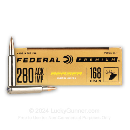 Image 2 of Federal 280 Ackley Improved Ammo