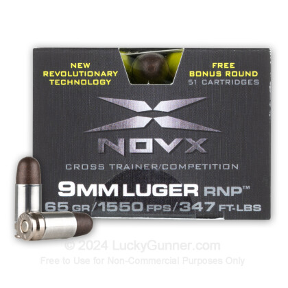 Image 1 of NovX 9mm Luger (9x19) Ammo