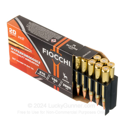 Large image of 270 Win Ammo In Stock  - 150 gr Fiocchi SST Polymer Tip Ammunition For Sale Online