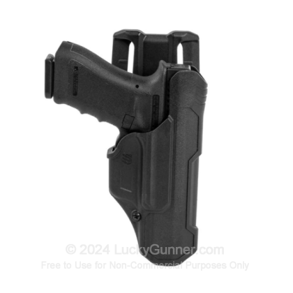 Large image of Holster - Outside the Waistband - Blackhawk - T-Series L2D Non-Light Bearing Duty Holster - Right Hand