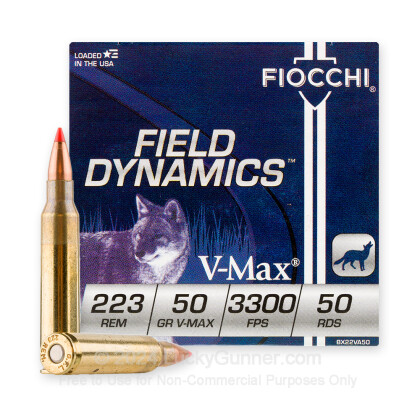 Large image of Cheap 223 Rem - 50 gr V-MAX - Fiocchi - 50 Rounds