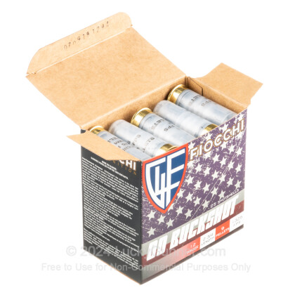 Large image of Cheap 12 Gauge Ammo For Sale - 2-3/4" 9 Pellet 00 Buck Ammunition in Stock by Fiocchi - 250 Rounds