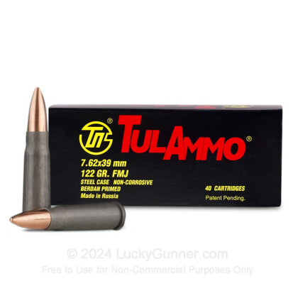 Large image of Cheap 7.62X39mm Ammo For Sale - 122 Grain FMJ Ammunition in Stock by Tula Ammo - 40 Rounds