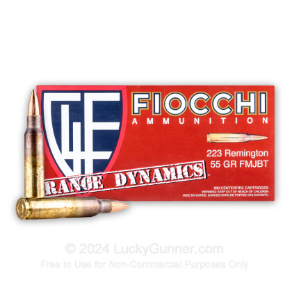 Large image of Cheap 223 Rem Ammo For Sale - 55 Grain FMJBT Ammunition in Stock by Fiocchi - 200 Rounds