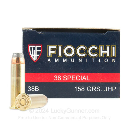 Large image of Bulk 38 Special Ammo For Sale - 158 Grain JHP Ammunition in Stock by Fiocchi - 1000 Rounds