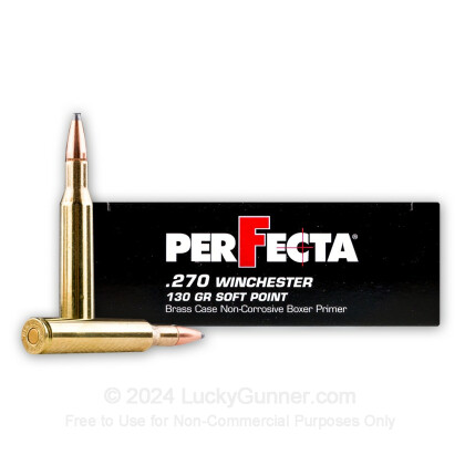 Large image of Cheap 270 Ammo For Sale - 130 Grain SP Ammunition in Stock by Fiocchi Perfecta - 20 Rounds