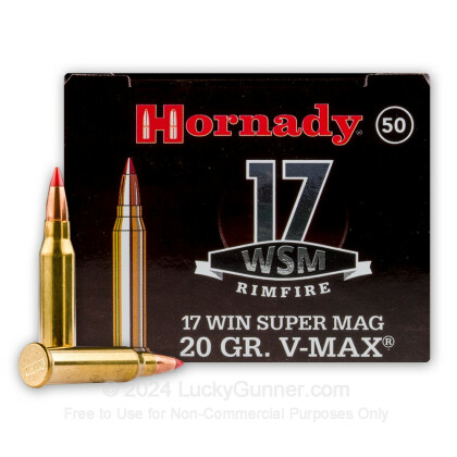 Image 2 of Hornady .17 Win Super Mag (WSM) Ammo