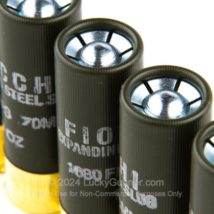 Large image of Premium 12 ga Slugs For Sale - Fiocchi 1 oz Segmented Steel Slug Ammo - 5 Rounds