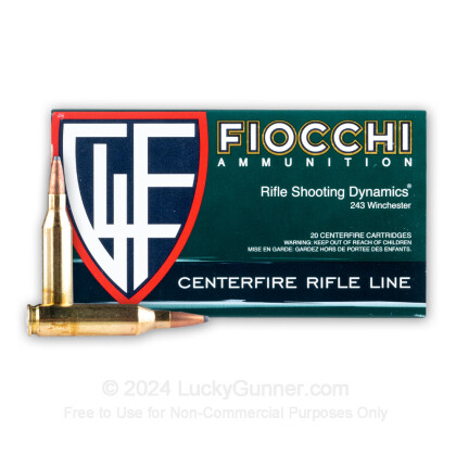 Large image of 243 Win Ammo In Stock  - 70 gr Fiocchi PSP Ammunition For Sale Online