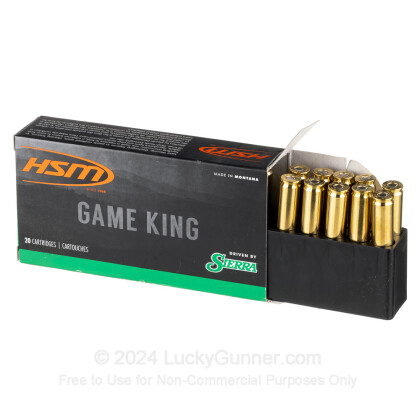 Large image of Premium 243 Ammo For Sale - 85 Grain HPBT GameKing Ammunition in Stock by HSM - 20 Rounds