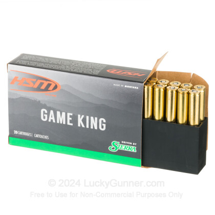 Large image of Premium 270 Ammo For Sale - 130 Grain Spitzer BT GameKing Ammunition in Stock by HSM - 20 Rounds