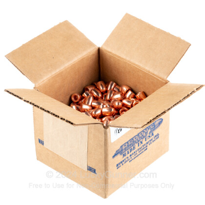 Large image of Bulk 45 Cal Bullets For Sale - 185 Grain Plated Hollow Base Round Nose Bullets in Stock by Berry's - 500 Count
