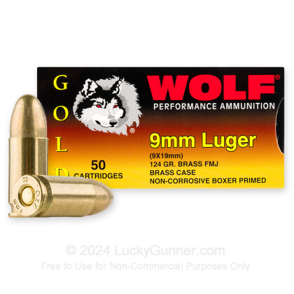 Image 2 of Wolf 9mm Luger (9x19) Ammo