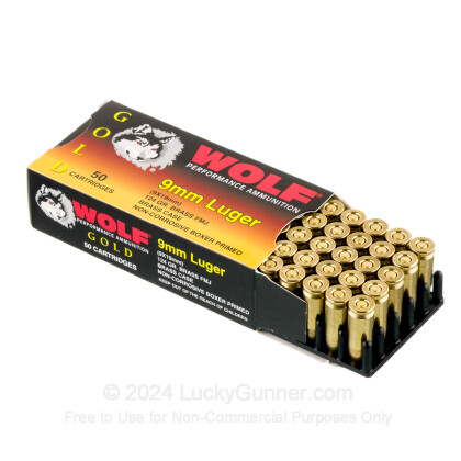 Image 3 of Wolf 9mm Luger (9x19) Ammo