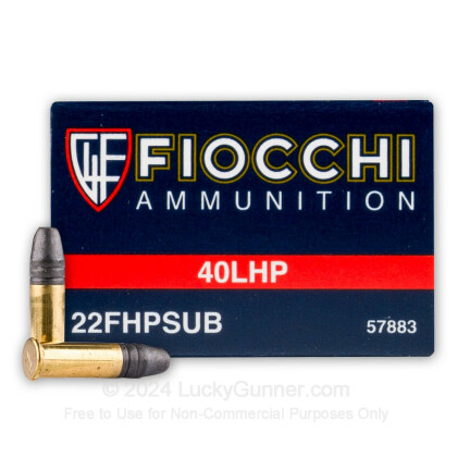 Large image of Cheap 22 LR Ammo For Sale - 40 gr HP - Fiocchi Subsonic Ammo In Stock - 50 Rounds