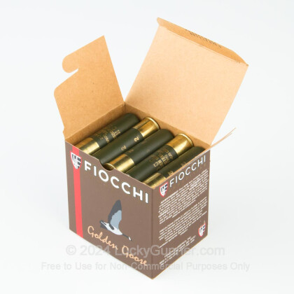 Large image of Cheap 12 Gauge Ammo For Sale - 3-1/2" 1-5/8 oz. #2 Steel Shot Ammunition in Stock by Fiocchi Golden Goose - 25 Rounds