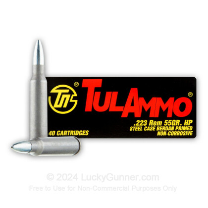 Large image of Cheap 223 Rem Ammo For Sale - 55 Grain HP Ammunition in Stock by Tula - 40 Rounds