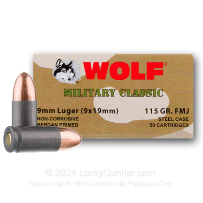 Image 3 of Wolf 9mm Luger (9x19) Ammo