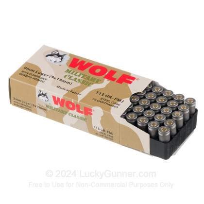 Image 4 of Wolf 9mm Luger (9x19) Ammo