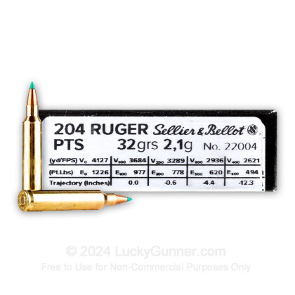 Image 1 of Sellier & Bellot .204 Ruger Ammo