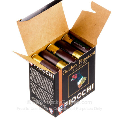 Large image of Cheap 12 Gauge Ammo For Sale - 3" 1-5/8 oz. #4 Shot Ammunition in Stock by Fiocchi Golden Pheasant EXT Nickel Plated - 25 Rounds