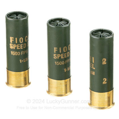 Large image of Bulk 12 Gauge Ammo For Sale - 3” 1-1/8oz. #2 Steel Shot Ammunition in Stock by Fiocchi - 250 Rounds